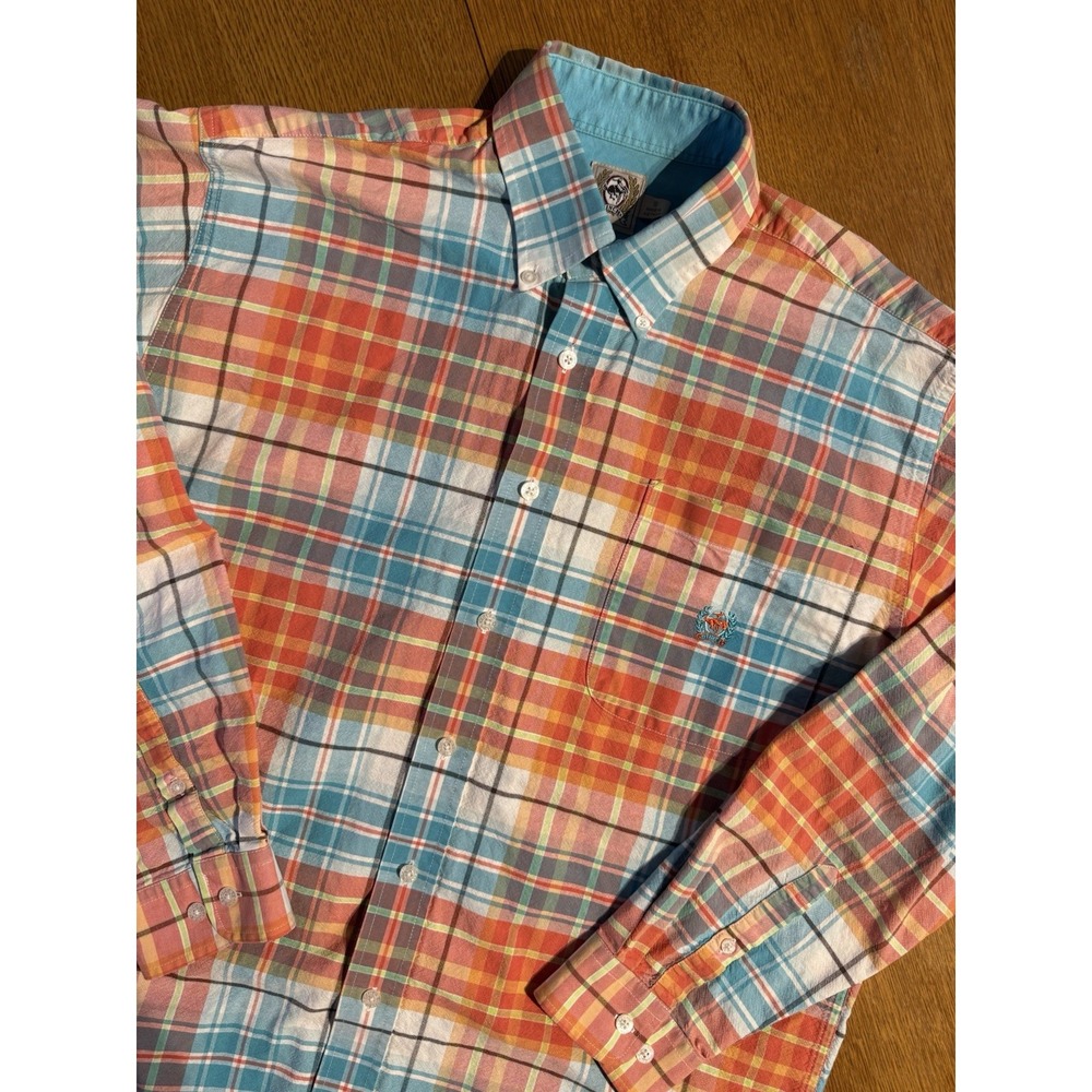 Cinch Men's S Multicolor Check Button Down Oxford Western Cowboy Rodeo USA‎